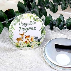Hayaller Dükkanı Ceylan Baskılı 15 Adet Kız Bebek Açacak Magnet