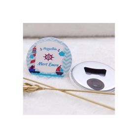 Hayaller Dükkanı Erkek Bebek Şekeri Uv Baskılı 30 Adet Denizci Açacak Magnet