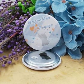 Hayaller Dükkanı Filli 15 Adet 58 mm Erkek Bebek Konsept Baskılı Metal Açacak Magnet