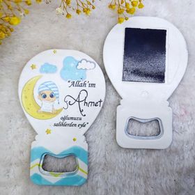Hayaller Dükkanı HDBL38 Balon Erkek Bebek 30 Adet Açacak Magnet