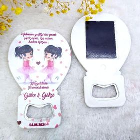 Hayaller Dükkanı HDBL41 Abla Kardeş İkiz Kız Bebek Balon 30 Adet Açacak Magnet