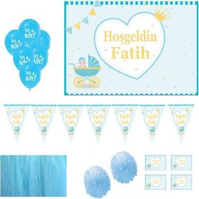 Hayaller Dükkanı HDTS112 Hoşgeldin Bebeğim Magnetli Erkek Bebek Set