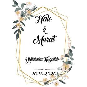 Hayaller Dükkanı SN132 Kişiye Özel Karşılama Panosu Afiş