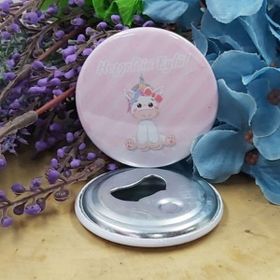 Hayaller Dükkanı Unicorn Baskılı 15 Adet 58 mm Kişiye Özel Metal Baskılı Açacak Magnet