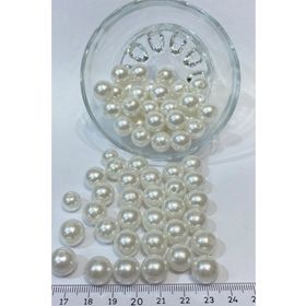 Hayalperest Boncuk 14 mm 50 gr Beyaz Plastik inci Boncuk