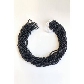 Hayalperest Boncuk 2 mm Siyah Parlak Dizi Kum Boncuk