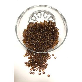 Hayalperest Boncuk 4 mm 50 gr Orta Boy Şeffaf Kahve Kum Boncuk