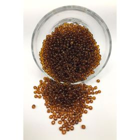 Hayalperest Boncuk 4 mm 50 gr Şeffaf Kahve Kum Boncuk