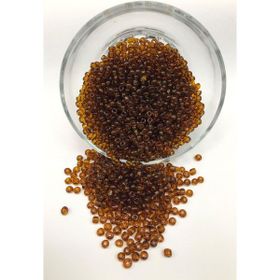 Hayalperest Boncuk 4 mm 50 gr Şeffaf Kahve Kum Boncuk
