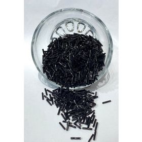 Hayalperest Boncuk 50 gr Siyah Burgulu Boru Boncuk