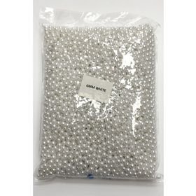 Hayalperest Boncuk 6 mm Beyaz Plastik İnci Boncuk