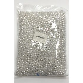 Hayalperest Boncuk 6 mm Beyaz Plastik İnci Boncuk