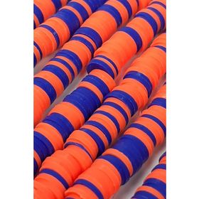 Hayalperest Boncuk 6 mm Turuncu Mavili Fimo Hamur Boncuk