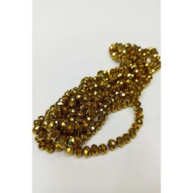 Hayalperest Boncuk 8 mm Altın Sarısı Kristal Boncuk