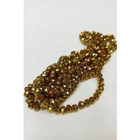 Hayalperest Boncuk 8 mm Altın Sarısı Kristal Boncuk