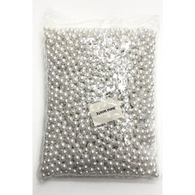 Hayalperest Boncuk 8 mm Beyaz Plastik İnci Boncuk