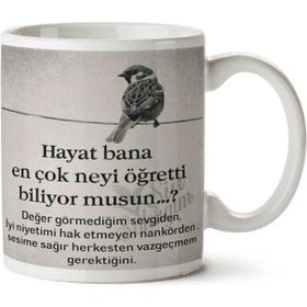 Hayat Bana En Çok Neyi Öğretti Baskılı Kupa
