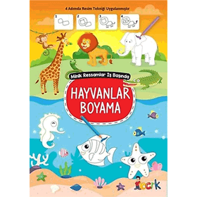 Hayvalar Boyama - Minik Ressamlar İş Başında - Bıcırık Yayınları