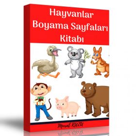Hayvanlar Boyama Sayfaları Kitabı