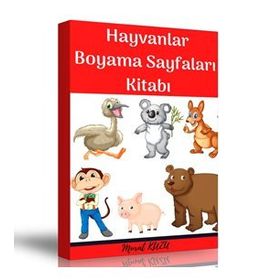 Hayvanlar Boyama Sayfaları Kitabı