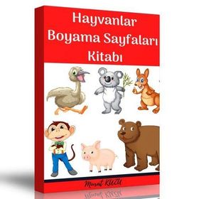 Hayvanlar Boyama Sayfaları Kitabı