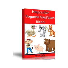 Hayvanlar Boyama Sayfaları Kitabı