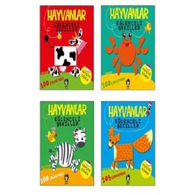 Hayvanlar Eğlenceli Şekiller 4 Kitaplık Set - Eksik Parça Yayınları