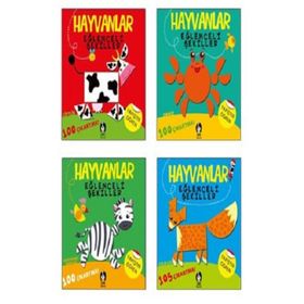Hayvanlar Eğlenceli Şekiller 4 Kitaplık Set - Eksik Parça Yayınları