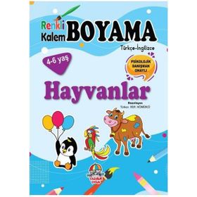 Hayvanlar - Renkli Kalem Boyama - Yağmur Çocuk