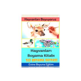 Hayvanları Boyuyoruz Spiralli Boyama Kitabı