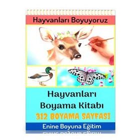 Hayvanları Boyuyoruz Spiralli Boyama Kitabı
