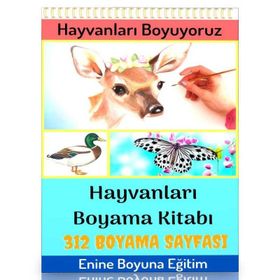 Hayvanları Boyuyoruz Spiralli Boyama Kitabı