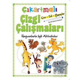 Hayvanlarla İlgili Aktiviteler Çıkartmalı Çizgi Çalışmaları Kollektif Ema Çocuk