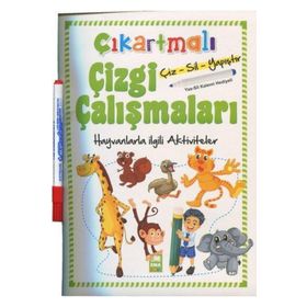 Hayvanlarla İlgili Aktiviteler Çıkartmalı Çizgi Çalışmaları Kollektif Ema Çocuk