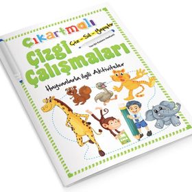 Hayvanlarla İlgili Aktiviteler Çıkartmalı Çizgi Çalışmaları Kollektif Ema Çocuk