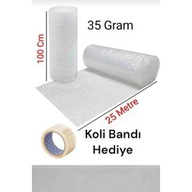 Hbnc 100 cm x 25 m 35 gr Balonlu Naylon Eşya Sarma Koruma Naylonu Patpat Ambalaj