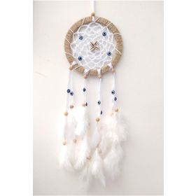 Hd Marketim Nazar Boncuklu Düş Kapanı Dreamcatcher Ev Dekor Kuş Tüyü Duvar Süsü