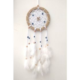 Hd Marketim Nazar Boncuklu Düş Kapanı Dreamcatcher Ev Dekor Kuş Tüyü Duvar Süsü
