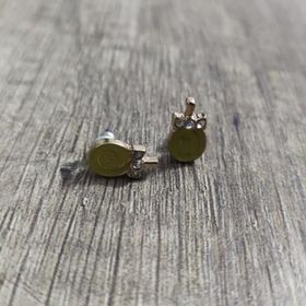 Hdmarketim Dondurma Figürlü Swarovski Taşlı Sarı Küçük Küpe