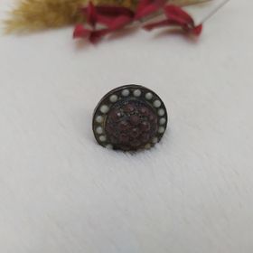 Hdmarketim Kadın Yüzük Otantik Eskitme Tasarım Taşlı Füme Renk Yüzük
