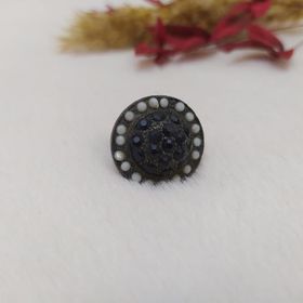 Hdmarketim Kadın Yüzük Otantik Eskitme Tasarım Taşlı Füme Renk Yüzük