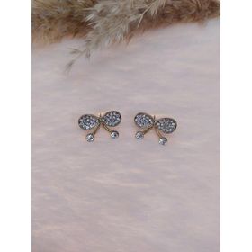 Hdmarketim Kelebek Swarovski Taşlı İncili Doğa Temalı Küpe