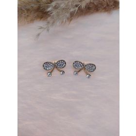 Hdmarketim Kelebek Swarovski Taşlı İncili Doğa Temalı Küpe