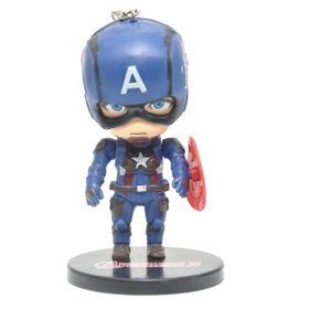 Hdmarketim Marvel Captain America Pvc Süper Figür Oyuncak Anahtarlık