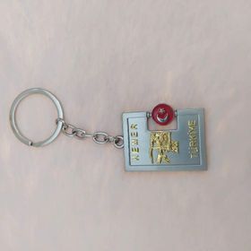 Hdmarketim Metal Türk Bayraklı Türkiye Antalya Yazılı Anahtarlık