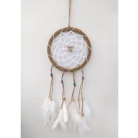 Hdmarketim Nazar Boncuklu Düş Kapanı Dreamcatcher Kuş Tüyü Duvar Süsü