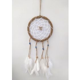 Hdmarketim Nazar Boncuklu Düş Kapanı Dreamcatcher Kuş Tüyü Duvar Süsü