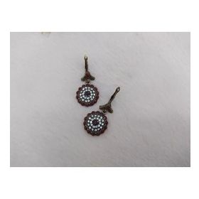 Hdmarketim Otantik Osmanlı Motifli Swarovski Taşlı Işıltılı Hürrem Sultan Eskitme Yeşil Küpe