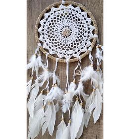 Hdmarketim Pamuk Elişi Düş Kapanı Dreamcatcher Kuş Tüyü Duvar Süsü