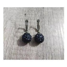 Hdmarketim Şambala Model Swarovski Taşlı Siyah Sallantılı Küpe